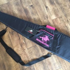 Winchester-Shotgun-Bag-Horse-and-Rider-Black-with-Pink-Logo-and-Pink-Zip-52inch-254341186742