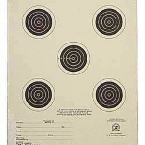 Hoppes-Paper-Target-Competition-50ft-Rifle-20pk-5-Bullseye-A5-113193780939