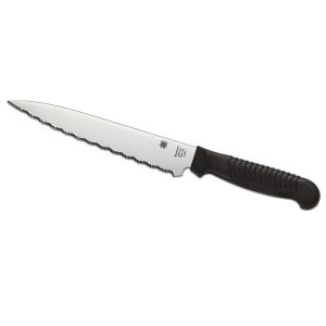 Spyderco-Kitchen-Utility-Knife-with-Serrated-Blade-Black-Handle-K04SBK-254448061619
